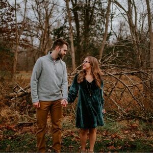 LOFT velvet swing dress